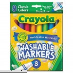 Crayola Ultra-Clean Washable Markers Broad Line 8 Count 1 Package 8 Markers B005NF3R7U
